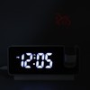 Projection Alarm Clock USB Rechargeable White Light Snooze Function Adjustable