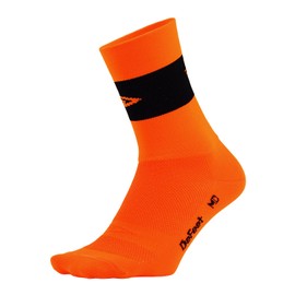 DeFeet Aireator Team Double Cuff Socks, Neon Orange, X-Large