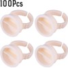 100 Piezas de Silicona semipermanente Tatuaje Tinta Anillo Taza Anillo