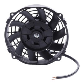 OCPTY Replacement 7Inch Slim Fan Push Pull Electric Radiator Cooling 12V Mount Kit Universal Plastic Black