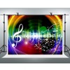 FHZON 7x5ft Rainbow Music Backdrop Music Notation Photography Background Theme