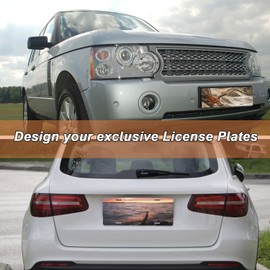 JMIATRY 10Packs Sublimation License Plate Blanks 6"X12" Blank License Plates for Vinyl Crafts Blank Aluminum Heat License Plate Blank License Tag for Custom Design, 0.65mm Thickness