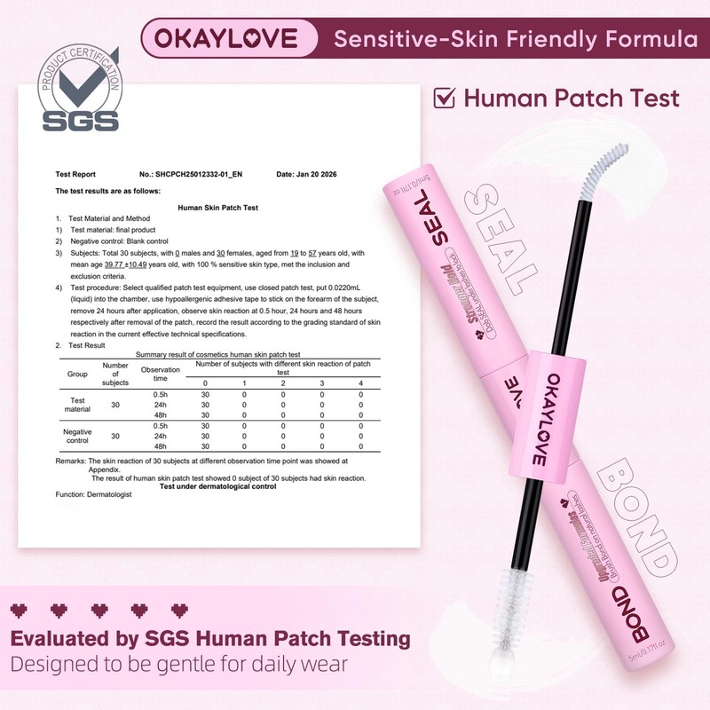OKAYLOVE Lash Cluster Glue, Waterproof Lash Bond and Seal Lash