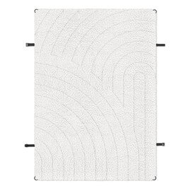 hotkoko Outdoor Camping Blanket,Warm Thick Camp Blankets with Sherpa Lining Soft Fleece Camping Blanket Puffy Camping Quilt for Cold Weather Traveling, Stadium, Hiking, Picnics