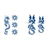 GZX004 009 2 Small Sheets Temporary Dragon Tattoos Long Lasting