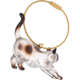 Llavero Transparente para Pelo de Gato Siamés Contenedor Portátil para Recuerdos de Bigotes y Pelo de Mascota Organizador Kawaii para Accesorios de Niñas Caja de Almacenamiento