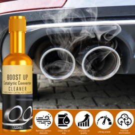 2PCS Catalytic Converter Cleaner Kit,Auto Parts Engine Cleaner,Exhaust System Pipe Carbon Removal Cleaner Treatment Additive Oil,Fuel System Treatment Oil for Gas and Diesel Car,120ML