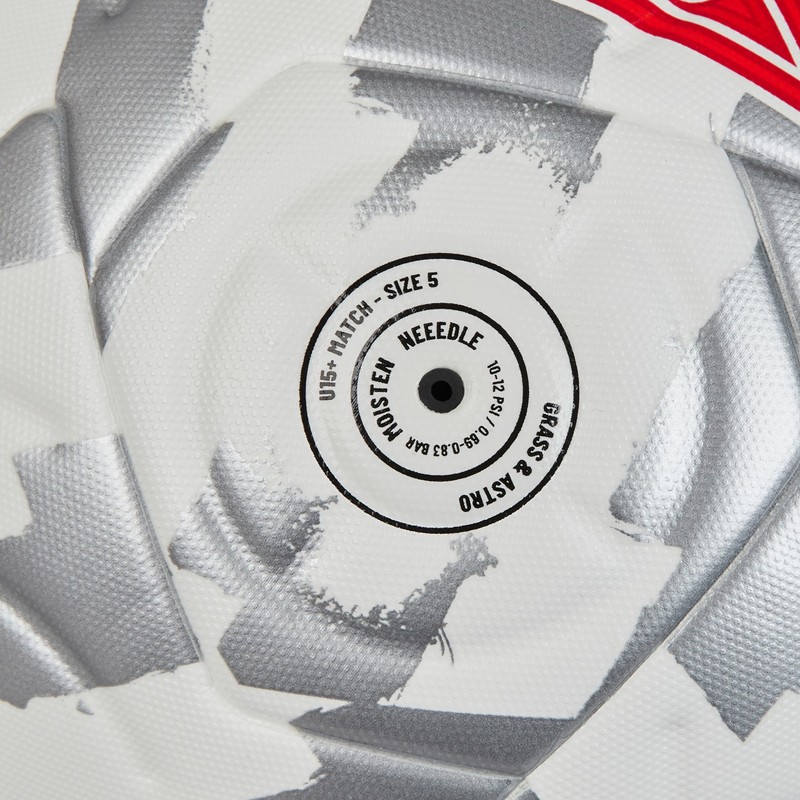 Mitre Match FA Cup Football, White/Silver/Red, 4