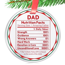 Christmas Ornament Gifts for Dad- Fun Dad Gifts from Daughter Son- Father Papa Christmas Decoration