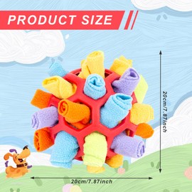Snuffle Mat for Dogs,Interactive Dog Toys Ball,Dog Puzzle Toy,Dog Feeding Mats,Foraging Mat,Snuffle Ball for Dogs Sniffing Mat,Natural Foraging Skill,Dog Stimulation Toys for Small Medium Dog Pets,Red