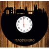 bigcopy e.K. Magdeburg Skyline Wall Clock with Dial, High-Quality Acrylic