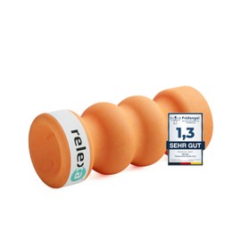 relexa Double-twin fascia roller with 4 ergonomic areas of action for neck, back, buttocks and legs. Deep effect for muscles and fascia. Available in various colours. (orange)
