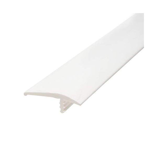 Outwater Plastic T-molding 1-1/4 Inch White Flexible Polyethylene Off-Set Barb