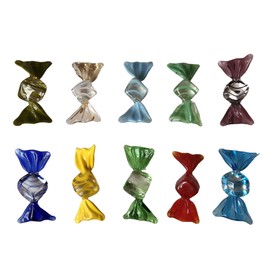 Iceyon 20pcs Glass Candy Ornament Vintage Sweets Candy for Home Party Wedding Christmas Festival Decoration (Style 2)