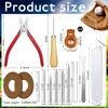 Fabbay 16 Pcs Baseball Glove Lace Kit Glove Relacing Kit