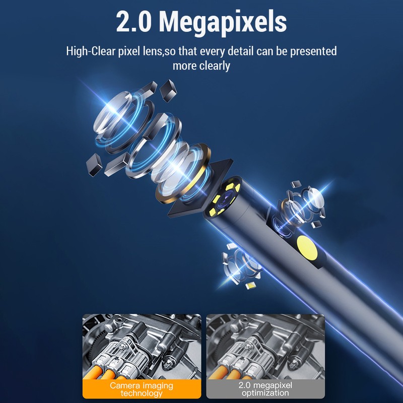 Handheld Industrial Endoscope, 4.3-inch High-Clear Screen Borescope Camera with Light,