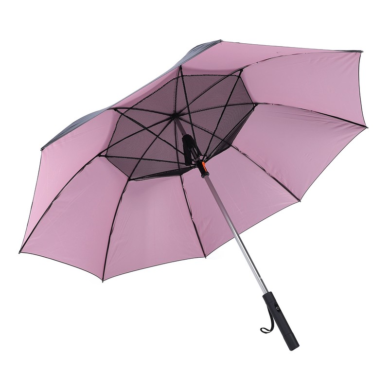 Cooling Fan Umbrella UV Guard Sun Blocking 2600mAh USB Rechargeable
