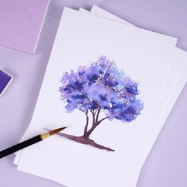 Paul Rubens Glitter Watercolour Paper 7.67 x 5.31'', 140 lb/300 GSM, 100% Cotton, Hot Pressed & Acid-Free Sketch Paper for Watercolour Painting, Sketching, Acrylic, Gouache, Mixed Media, 20 Sheets.