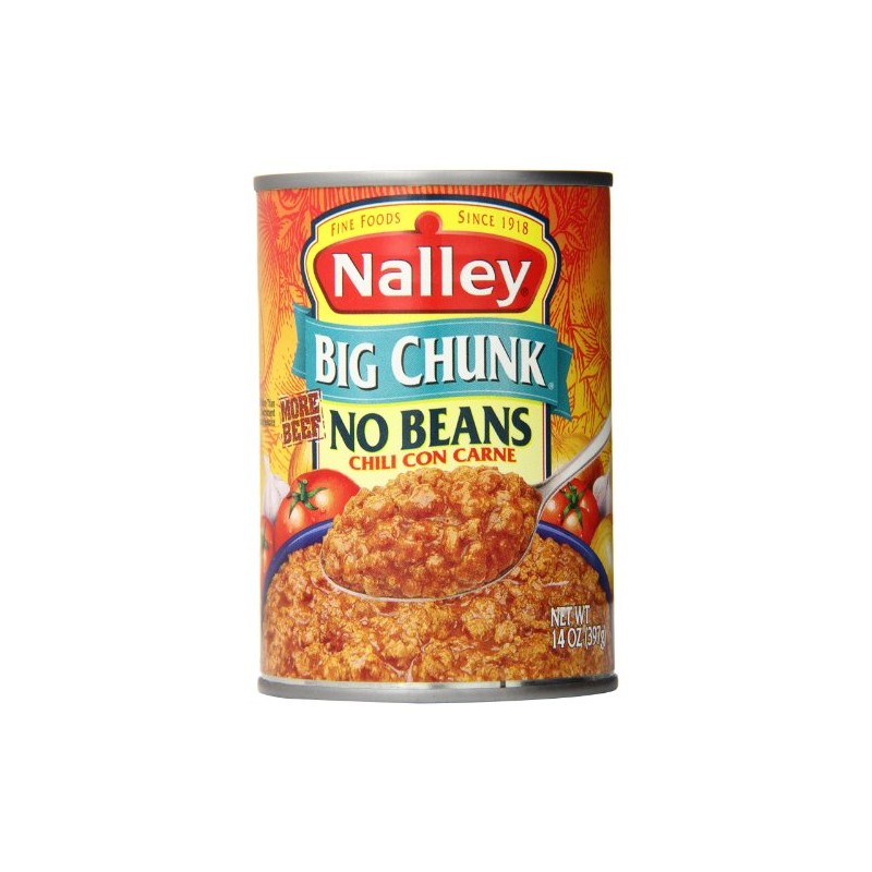 Nalley Chili Con Carne No Beans, 14-Ounce Cans (Pack of