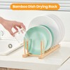Worthyeah Bamboo Dish Dying Rack - Pot Lid Plate Organizer