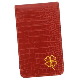 Gatuida Golf Scorecard Holder Portable PU Leather Cover for Outdoor Use Durable Flip Open Design Protects Against Scratches and Water for Golfers