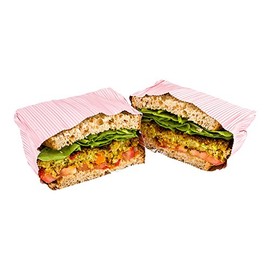 Restaurantware 12" x 12" Rippled Aluminum Foil Food Wrap and Fry Basket Liner: Perfect for Restaurant Take Out Bakeries and Food Trucks - Pink Foil Sandwich Wraps - 500-CT