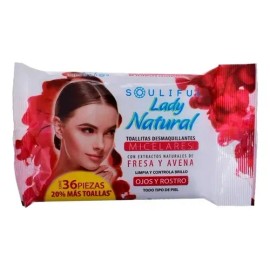Toallitas Desmaquillantes Micelares Souliful Lady 36 Pzs