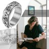 OIDEA Spinner Ring with Skull Stylish, Colour Does Not Change,