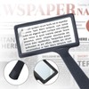 5X Rectangle Reading Magnifier, Large Handheld Magnifying Glass Scratch Resistant