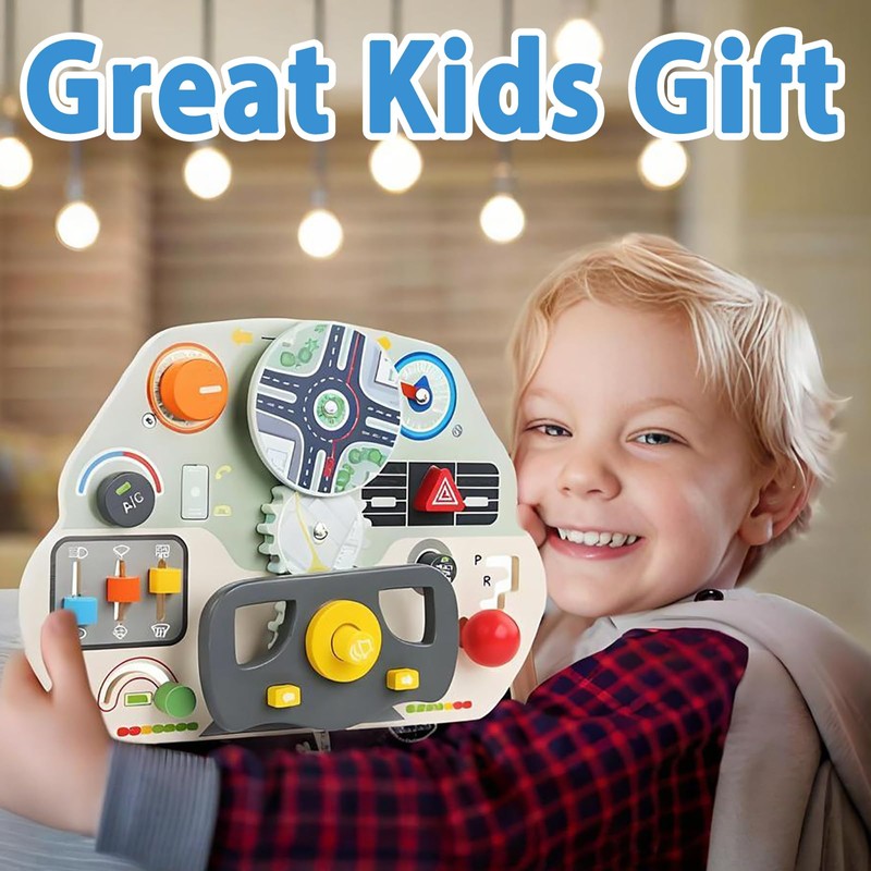 wooden busy board for kids