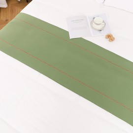 JADE POKE Bed Runner 210 x 50 cm for Queen Size Bed and Full Size Bed, Bed Throws for Foot of Bed, Green Bed Runner Bedding Scarves Decorations for Bedroom Hotel Wedding Room