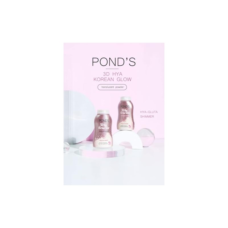 POND'S 3D Hya Korean Glow Translucent Powder, Hya-Gluta Shimmer Formula