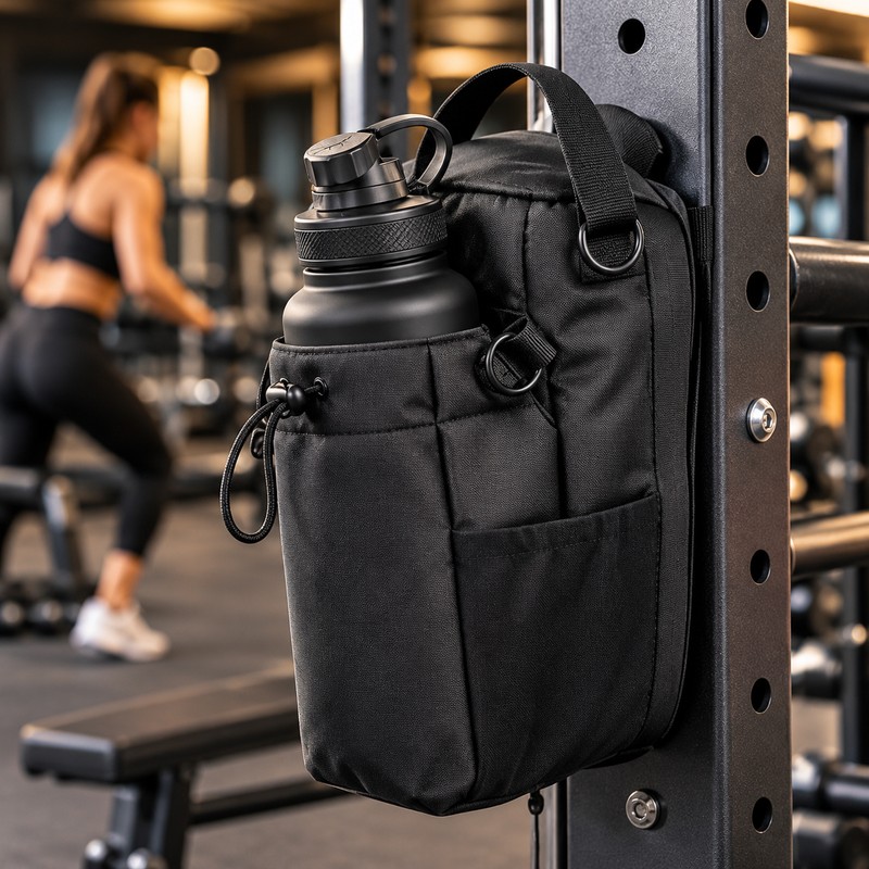 Magnetic Gym Bag for Workout Essentials – Hands-Free Water Bottle