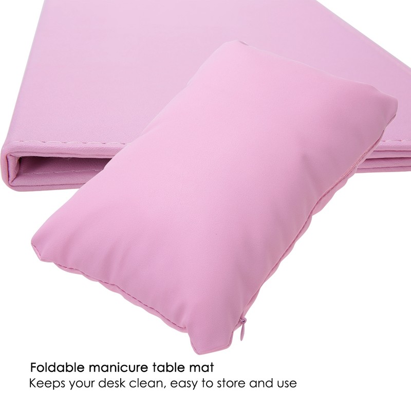 Soft PU Leather Detachable Washable Hand Rest Pillow + Folding