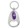 GRAPHICS & MORE TCU Primary Logo Keychain Chrome Metal Spinning