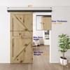 JUBEST 6FT Sliding Barn Door Hardware Track Kit, Aluminium Alloy