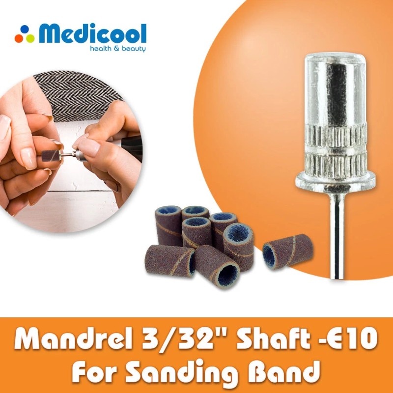 Medicool Mandrel 3/32" Shaft for Sanding Band for Nail Drill