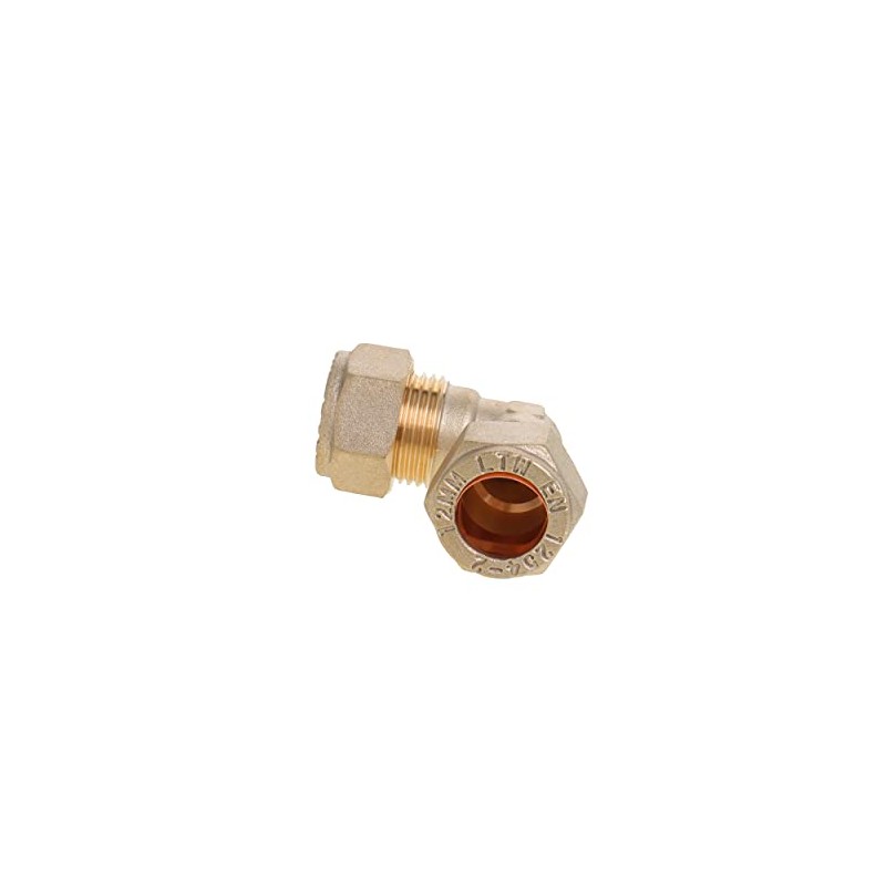 LTWFITTING 12MM OD 90 Degree Compression Elbow, Brass Compression Fitting