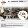 Niyako Universal 21 Circuit Wiring Harness Kit, Extra Long Wire