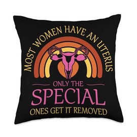 Uterus Removal Recovery Hysterectomy for Women Throw Pillow