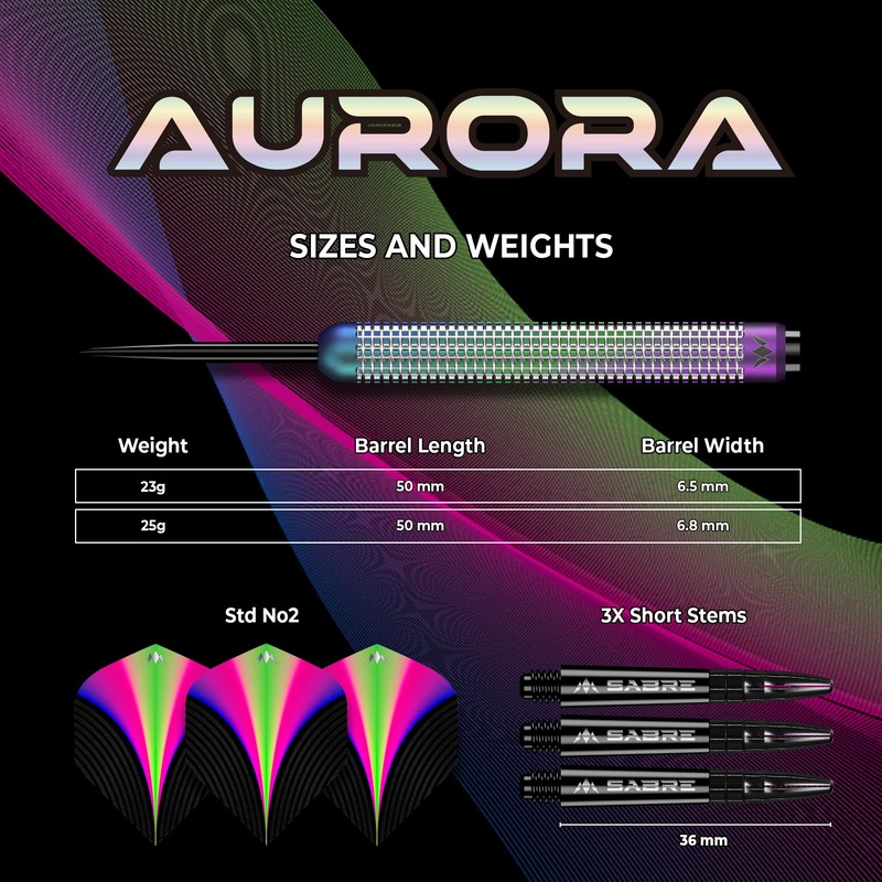 Mission | Aurora Darts | Steel Tip | 90% Tungsten