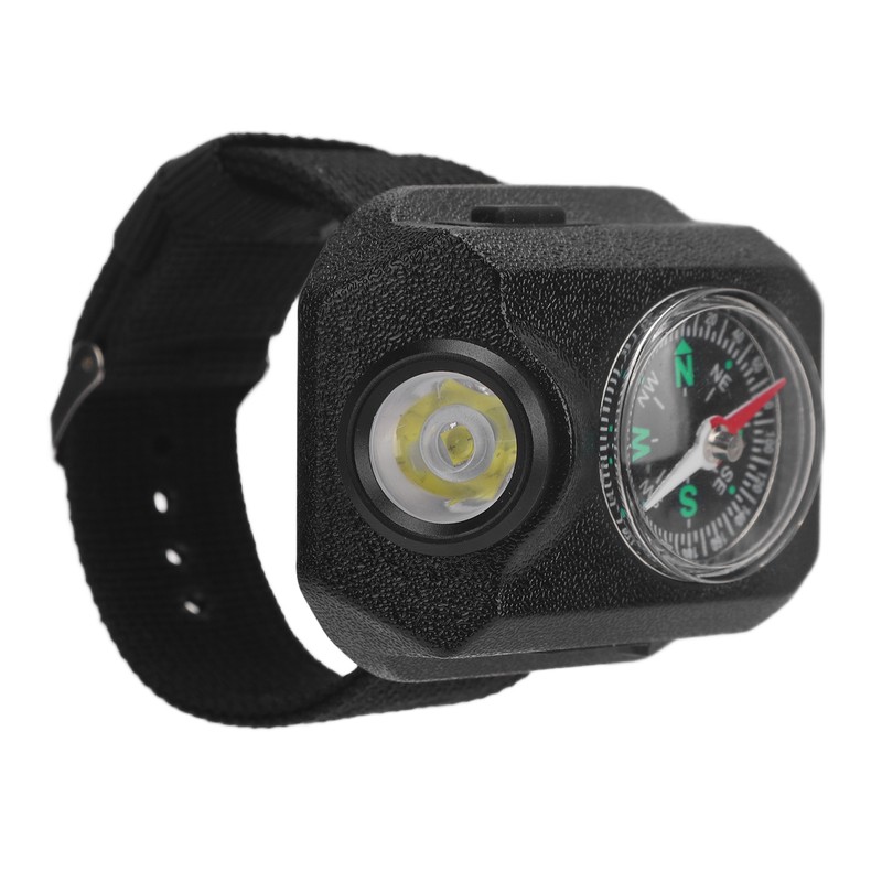 Wrist Flashlight Waterproof Rechargeable 5 Modes Watch Flashlight with Compass