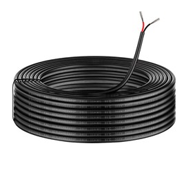 82FT 16 Gauge 2 Conductor Electrical Wire, 16 AWG Low Voltage Landscape Wire, PVC Red Black 12V/24V DC Hook Up Cable, Flexible Cord for LED Lighting Strips Automotive Garden Bell Speaker