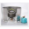 12 Plate Camping Stove Wind Shield Foldable Aluminum Camping Outdoor