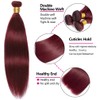 18VD 99J Straight Human Hair Extensions 12 14 16
