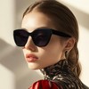 ZENOTTIC Polarized CatEye Sunglasses Women: Oversized Square Sunglasses for Woman