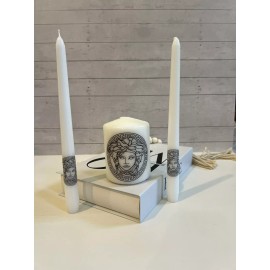 Handmade Luxury Unscented Candle Set , Handmade White