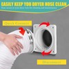 VIWINVELA Dryer Vent Wall Plate Quick Connector Snap to Vent