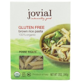 Jovial Organic Brown Rice Penne Rigate, 12-Ounce Packages (Pack of 12)