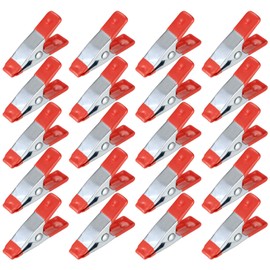 Metal Spring Clamps Clips, Heavy Duty Tipped Grip Holder Rubber Coated, Wood Clamps for Tarpaulin, Camping, Woodworking, Model Making Tool - 20 Pcs/2 Inch